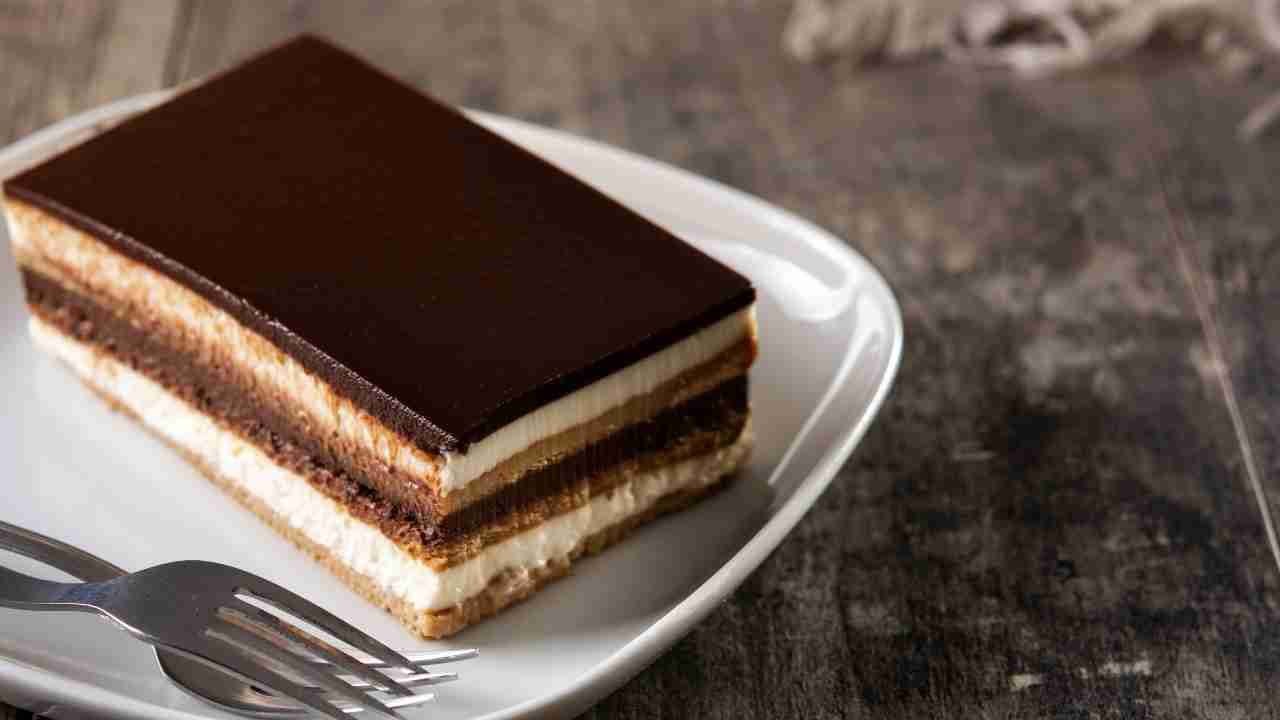 Torta gelato al cioccolato e caffé