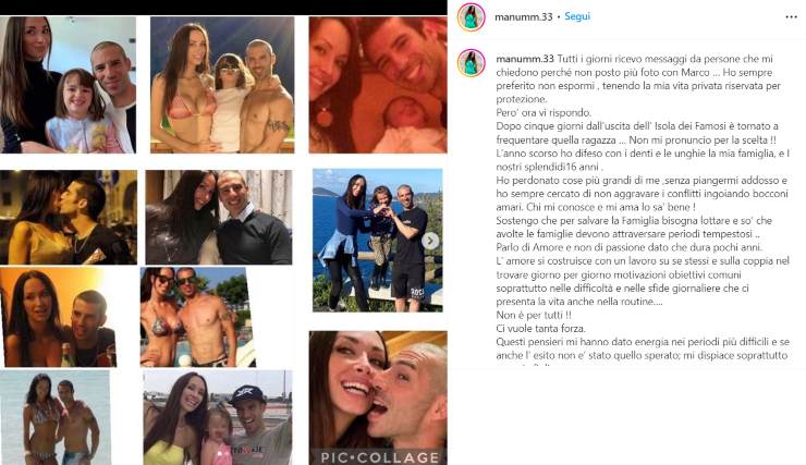 Manuela Raffaeta post Instagram