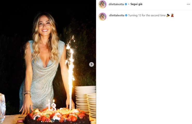 Diletta Leotta abito compleanno 20-08-2022