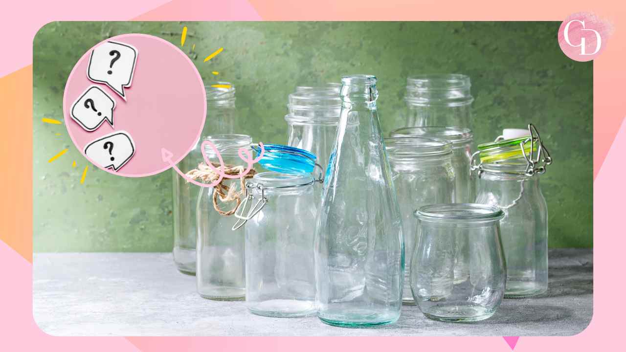 bottiglia di vetro riutilizzare