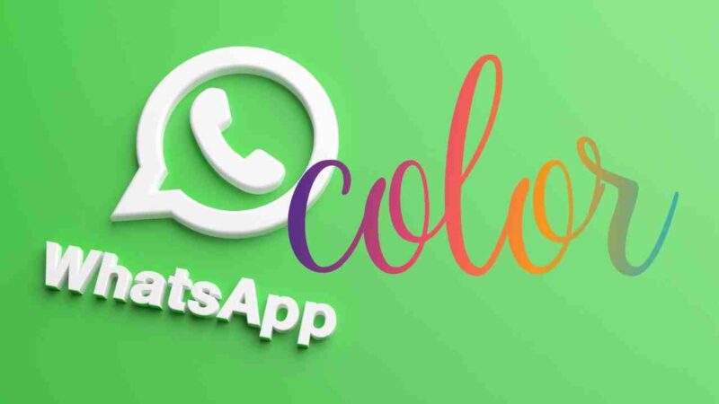 testo colori whatsapp