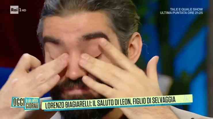 lorenzo biagiarelli in lacrime