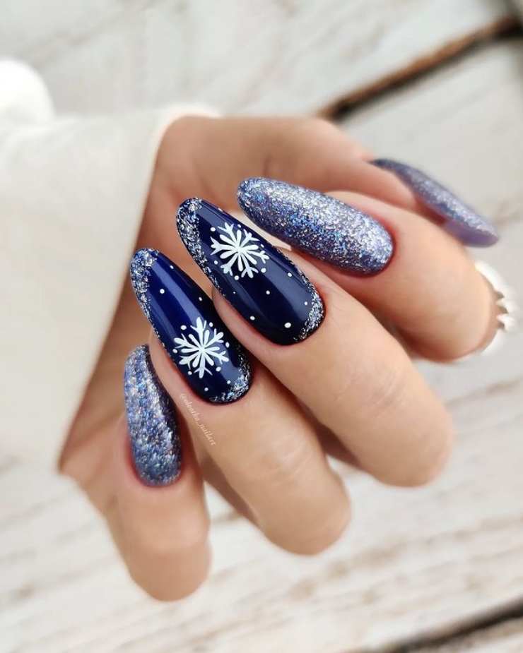 unghie fiocco di neve