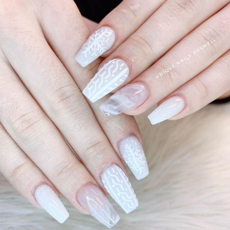 Ongles effet pull d'hiver 