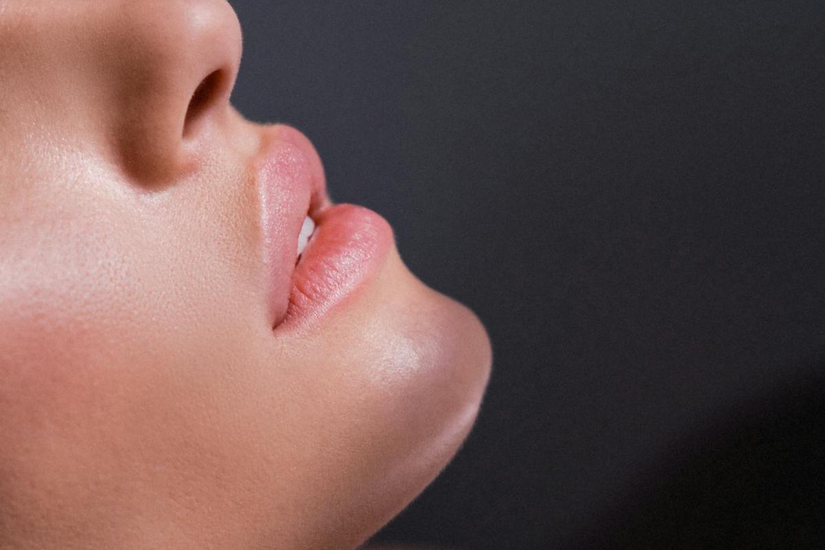 Primo piano di un mento