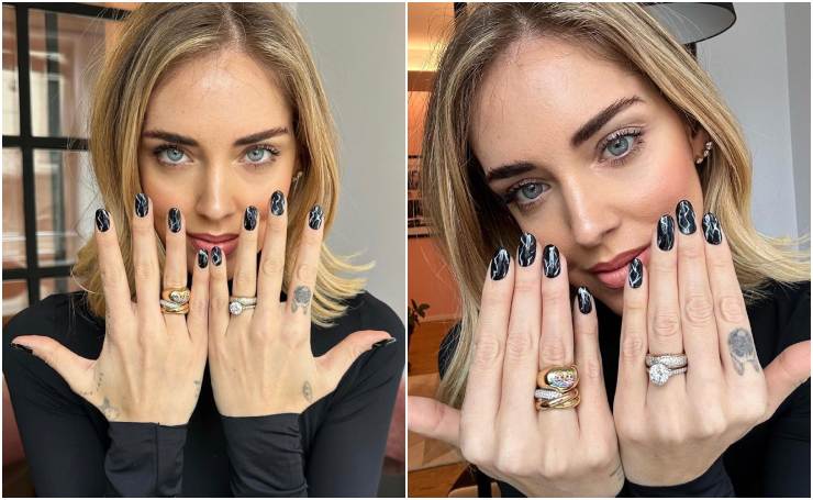 chiara ferragni unghie marble