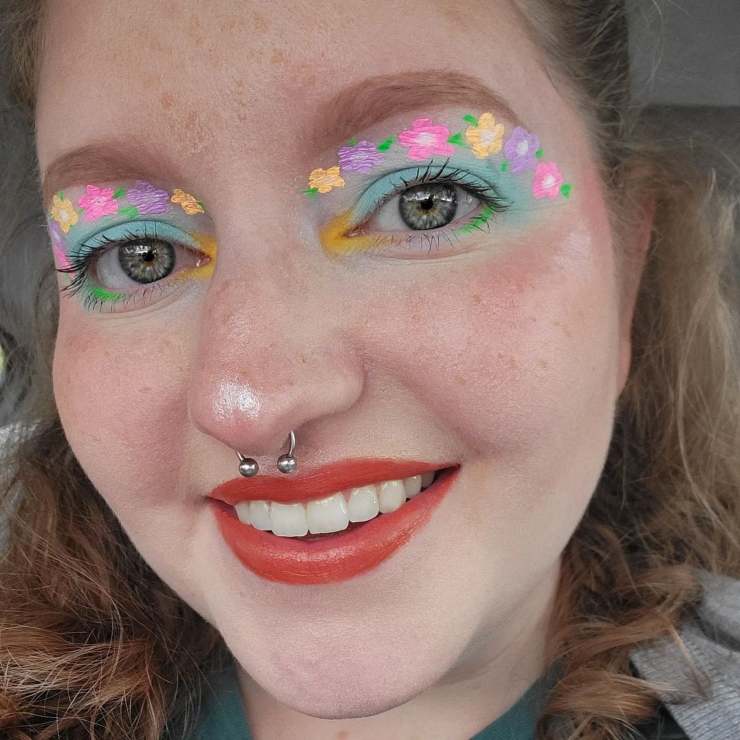 make up fiori disegnati baby