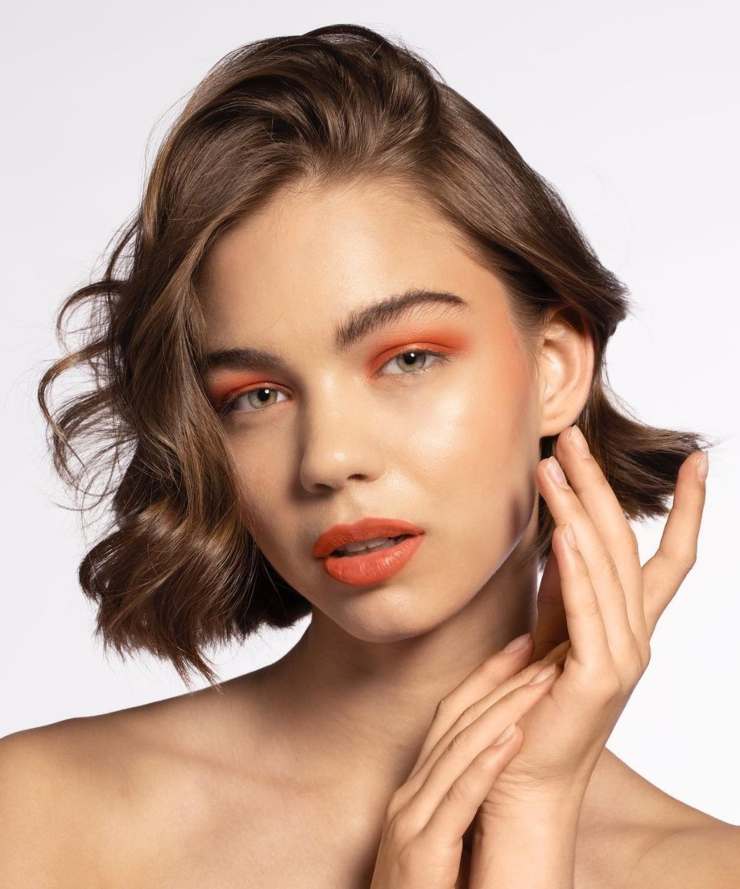 maquillage orange doux
