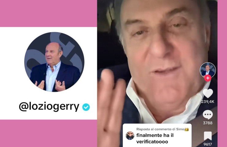 gerry scotti ottiene il verificato su tiktok