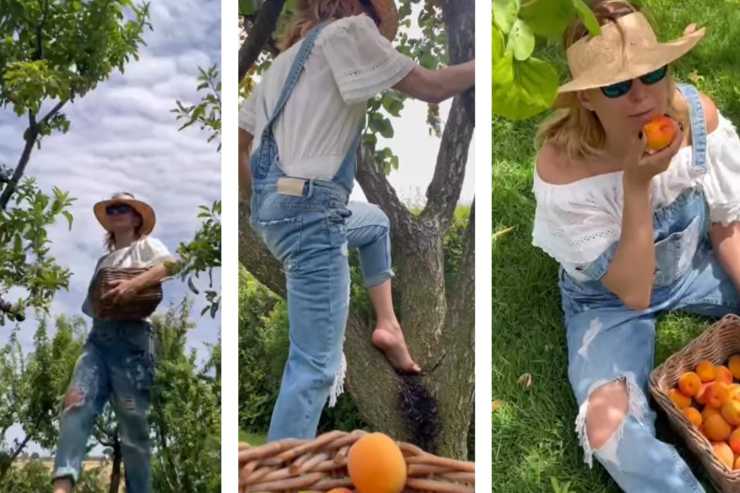 Barbara D'Urso in salopette 