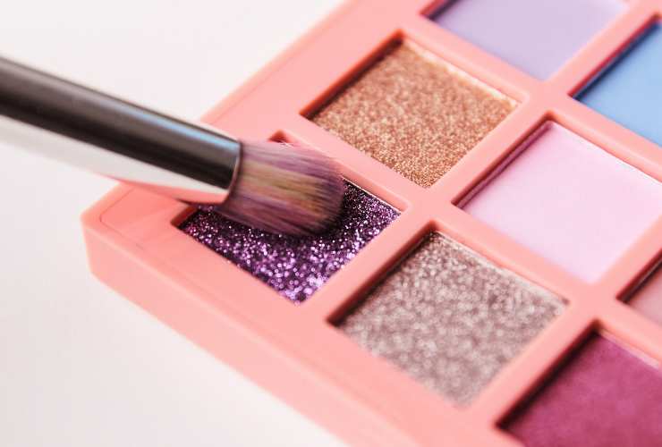 Palette occhi glitter con pennello da ombretto