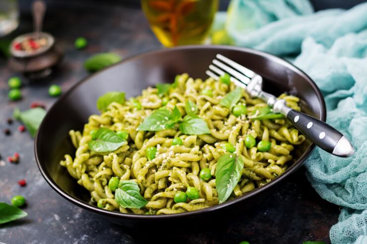 pasta con crema piselli 