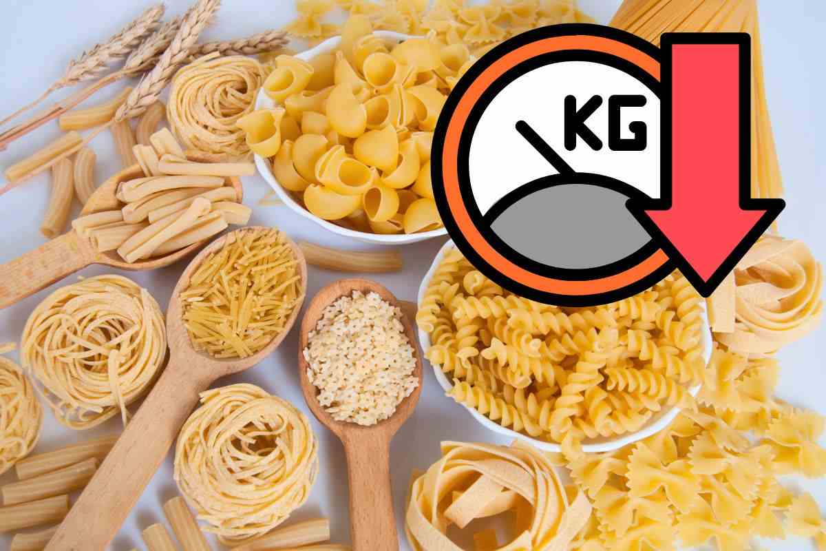 pasta e simbolo perdita di peso