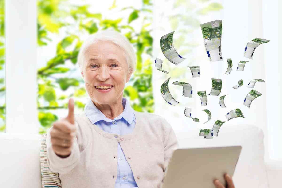 Donna con soldi e pc