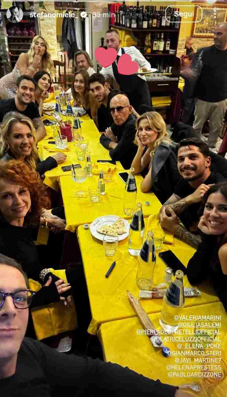 ex concorrenti grande fratello vip al ristorante