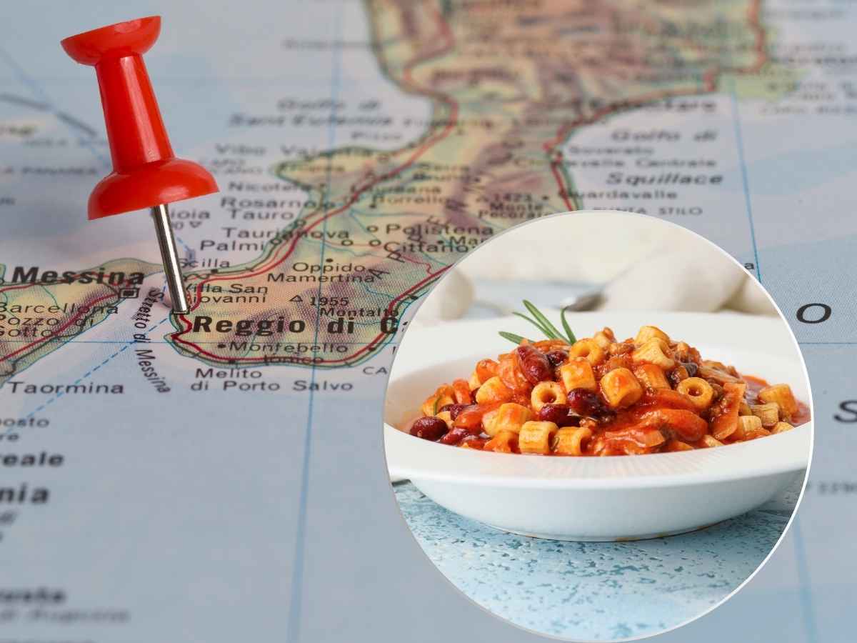 cartina sud italiana e pasta e fagioli