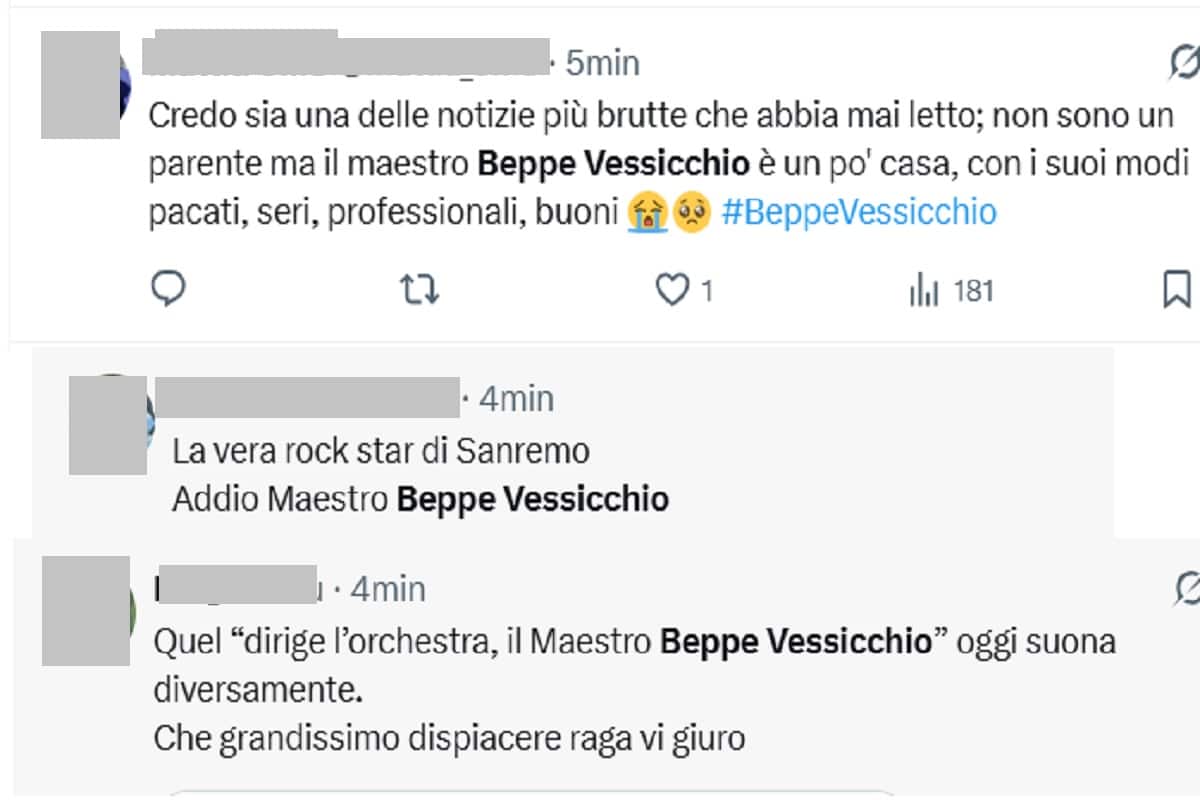 messaggi di cordoglio per la morte di beppe vessicchio