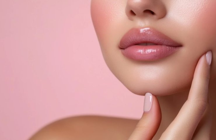 Donna con labbra molto carnose