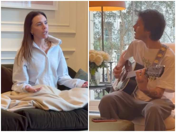 victoria beckam e suo figlio