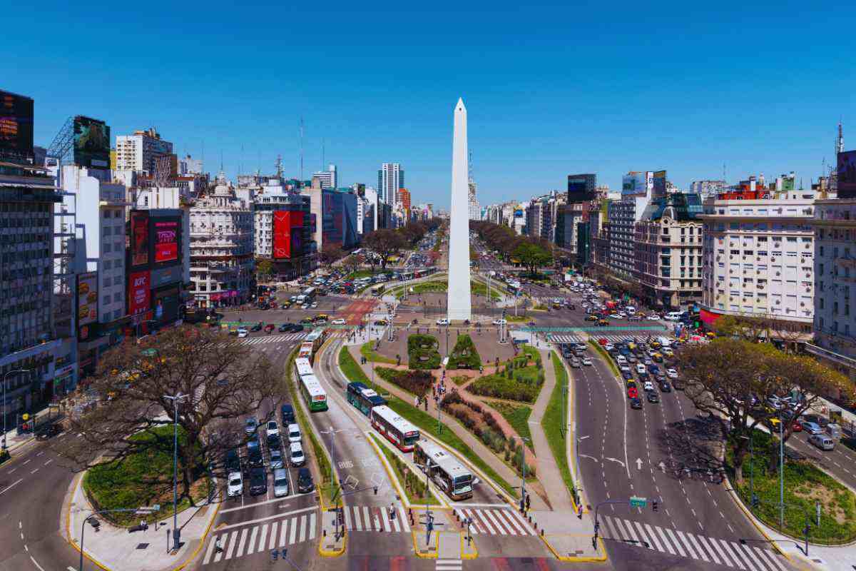 Una veduta cittadina di Buenos Aires