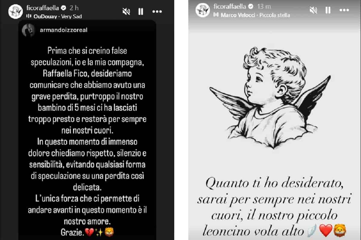 raffaella fico ha perso il bambino