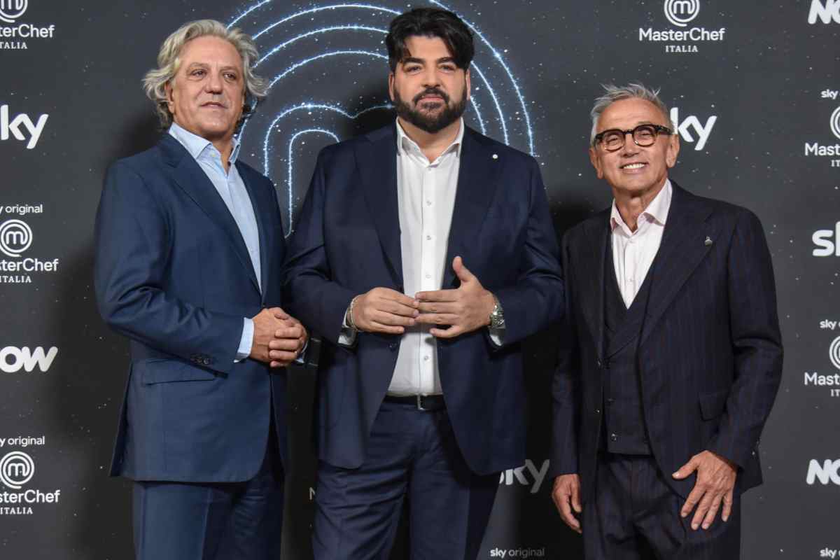I tre Chef Giudici di MasterChef: Giorgio Locatelli, Antonino Canavacciuolo e Bruno Barbieri