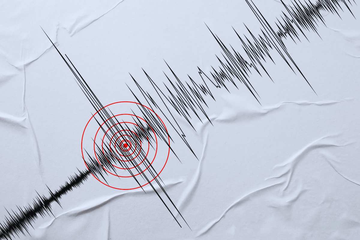 Grafico di un terremoto
