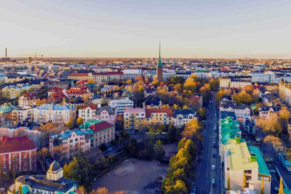 Panorama città finlandese