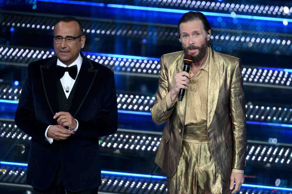 Jovanotti e Carlo Conti a Sanremo