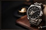 orologio e sfondo nero